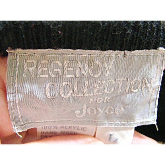 Womens Vintage Y2k Regency Collection Rhinestones Bow Black Classy Sweater Sz L - Picture 4 of 12